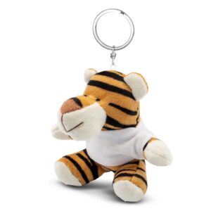Kuscheltiger mit T-Shirt als Kundenpräsent