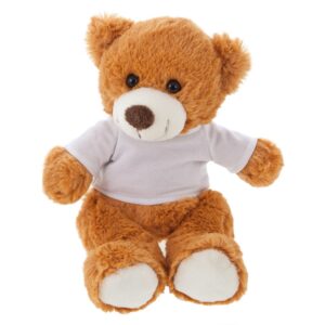 Teddybär mit T-Shirt als Kundenpräsent