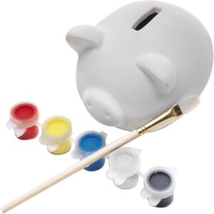 Sparschwein aus Gips mit individuellem Branding für Ihre Werbung
